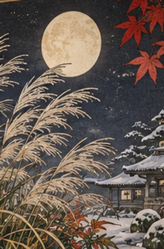 月夜の屏風