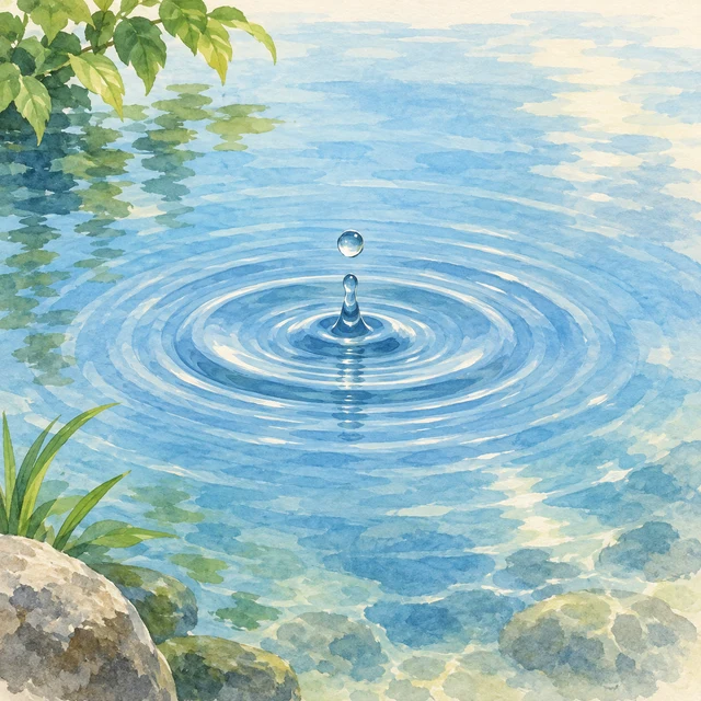 水面に広がる波紋