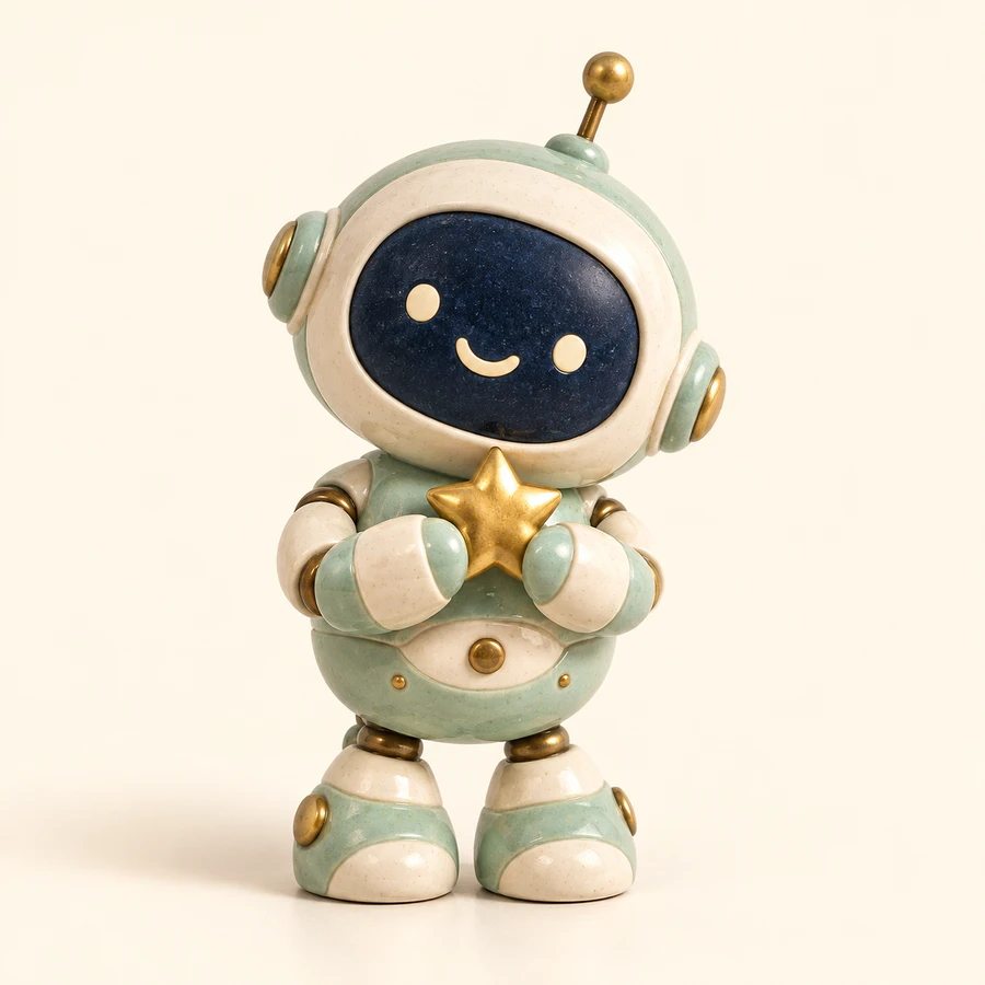 星を持ったロボット