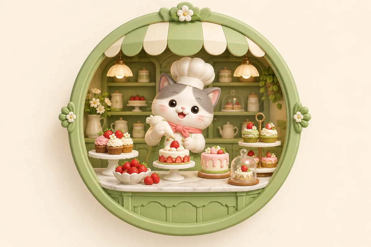 粘土のお菓子屋さんと子ねこのパティシエ